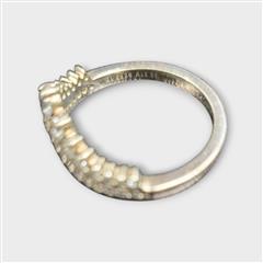 Pandora 925 with Cubic Zirconia Timeless Princess Wishbone Ring 7.5
